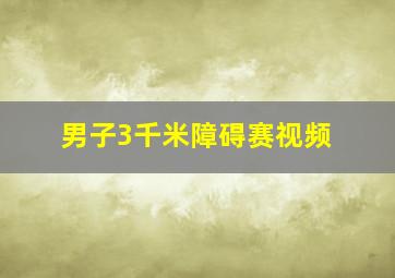 男子3千米障碍赛视频