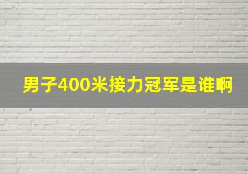 男子400米接力冠军是谁啊