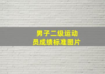 男子二级运动员成绩标准图片