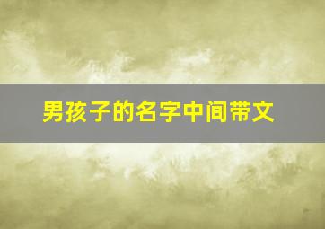 男孩子的名字中间带文