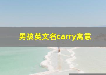 男孩英文名carry寓意