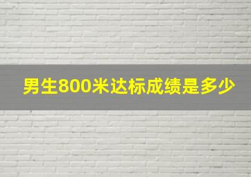 男生800米达标成绩是多少