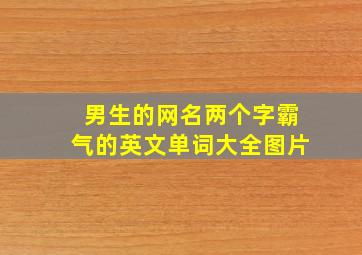 男生的网名两个字霸气的英文单词大全图片