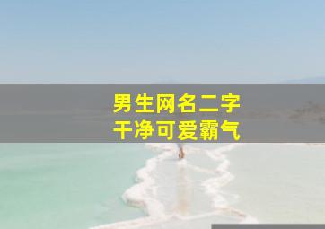 男生网名二字干净可爱霸气