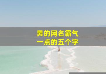 男的网名霸气一点的五个字