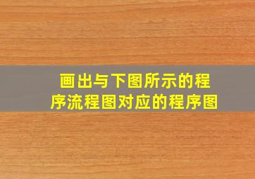 画出与下图所示的程序流程图对应的程序图