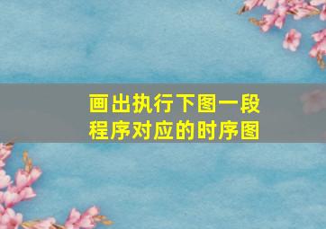 画出执行下图一段程序对应的时序图