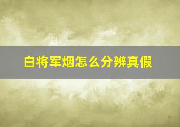 白将军烟怎么分辨真假