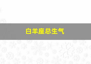 白羊座总生气