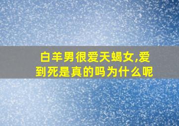 白羊男很爱天蝎女,爱到死是真的吗为什么呢