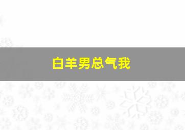 白羊男总气我