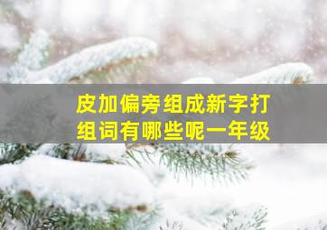 皮加偏旁组成新字打组词有哪些呢一年级