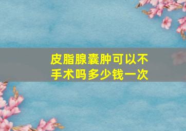 皮脂腺囊肿可以不手术吗多少钱一次