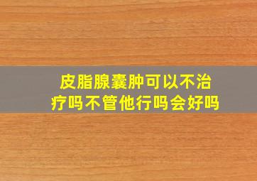 皮脂腺囊肿可以不治疗吗不管他行吗会好吗