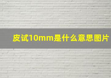 皮试10mm是什么意思图片