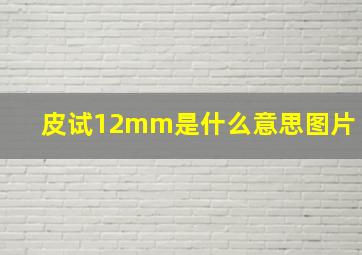 皮试12mm是什么意思图片