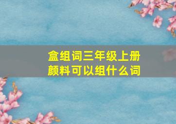 盒组词三年级上册颜料可以组什么词