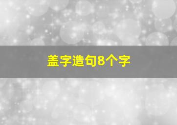 盖字造句8个字