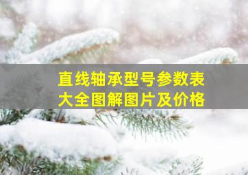 直线轴承型号参数表大全图解图片及价格