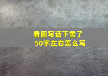 看图写话下雪了50字左右怎么写