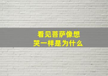 看见菩萨像想哭一样是为什么