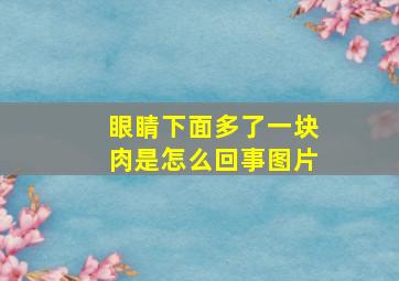 眼睛下面多了一块肉是怎么回事图片