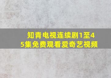 知青电视连续剧1至45集免费观看爱奇艺视频