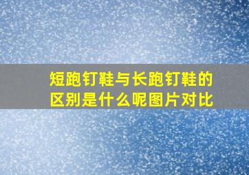 短跑钉鞋与长跑钉鞋的区别是什么呢图片对比