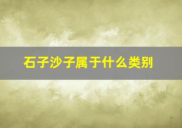 石子沙子属于什么类别