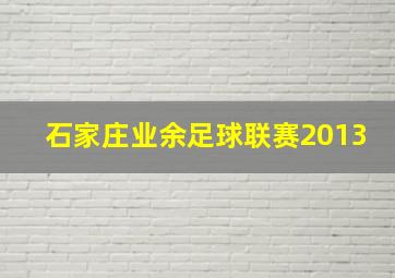 石家庄业余足球联赛2013