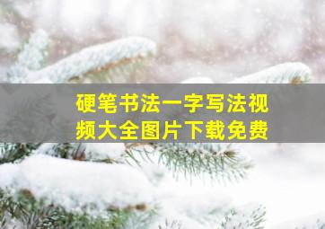 硬笔书法一字写法视频大全图片下载免费