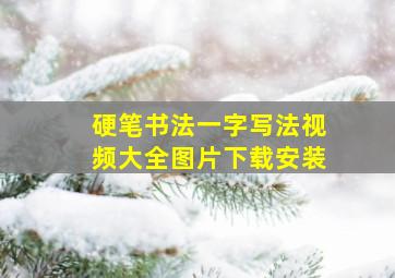 硬笔书法一字写法视频大全图片下载安装