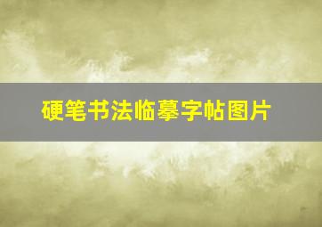 硬笔书法临摹字帖图片