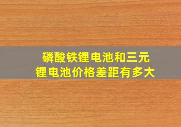 磷酸铁锂电池和三元锂电池价格差距有多大