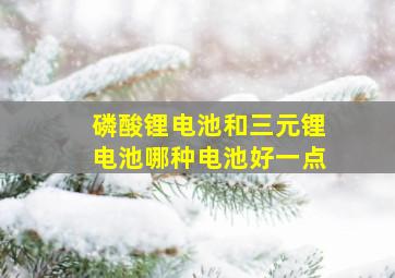 磷酸锂电池和三元锂电池哪种电池好一点