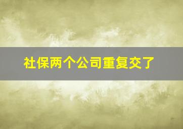 社保两个公司重复交了