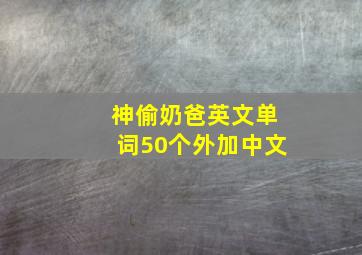 神偷奶爸英文单词50个外加中文