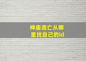 神庙逃亡从哪里找自己的id