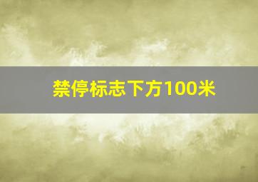 禁停标志下方100米