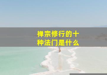 禅宗修行的十种法门是什么