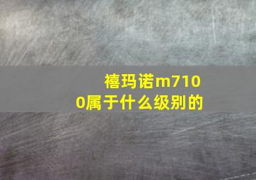 禧玛诺m7100属于什么级别的