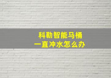 科勒智能马桶一直冲水怎么办