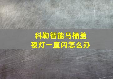 科勒智能马桶盖夜灯一直闪怎么办