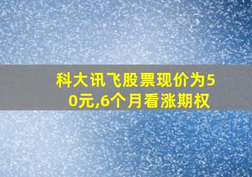 科大讯飞股票现价为50元,6个月看涨期权