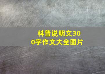 科普说明文300字作文大全图片