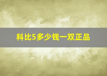 科比5多少钱一双正品