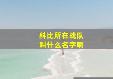 科比所在战队叫什么名字啊