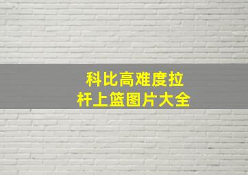 科比高难度拉杆上篮图片大全