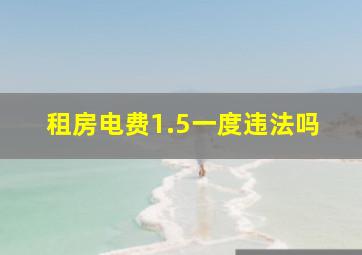 租房电费1.5一度违法吗