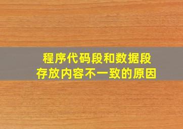 程序代码段和数据段存放内容不一致的原因